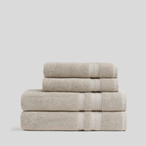 2+2 Classic Turkish Cotton Bath Bundle - Bone