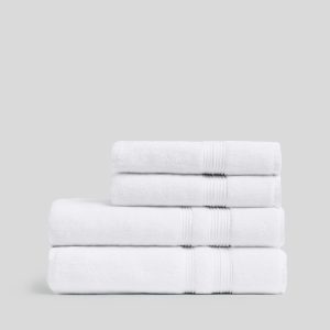 2+2 Classic Turkish Cotton Bath Bundle - White