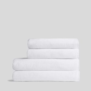 2+2 Soft Rib Bath Bundle - White