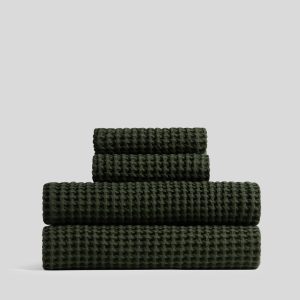 2+2 Waffle Bath Bundle - Evergreen