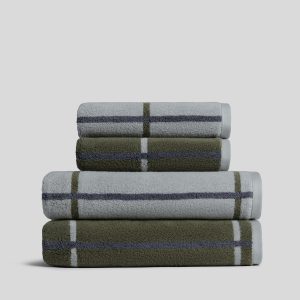 2+2 Organic Plush Bath Bundle - Thyme Windowpane