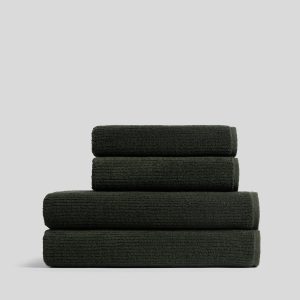2+2 Soft Rib Bath Bundle - Evergreen