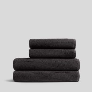 2+2 Soft Rib Bath Bundle - Onyx