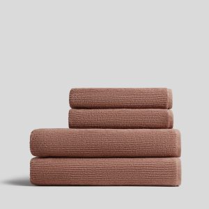 2+2 Soft Rib Bath Bundle - Adobe