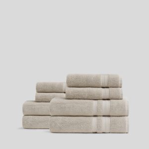 4+4 Classic Turkish Cotton Bath Bundle - Bone