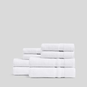 4+4 Classic Turkish Cotton Bath Bundle - White