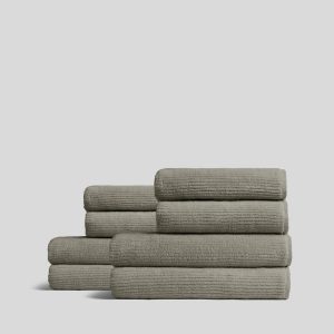 4+4 Soft Rib Bath Bundle - Moss