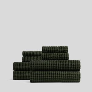 4+4 Waffle Bath Bundle - Evergreen