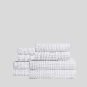 4+4 Waffle Bath Bundle - White