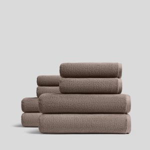 4+4 Organic Plush Bath Bundle - Warm Grey