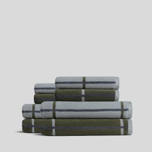4+4 Organic Plush Bath Bundle - Thyme Windowpane