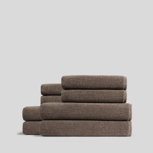 4+4 Soft Rib Bath Bundle - Warm Grey