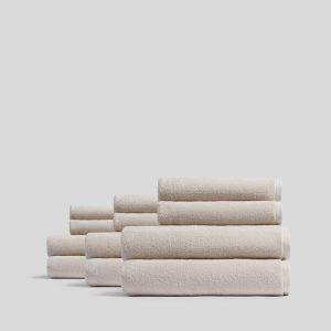 6+6 Organic Plush Bath Bundle - Bone