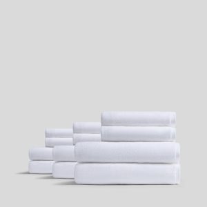 6+6 Organic Plush Bath Bundle - White