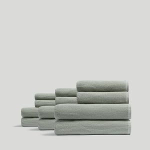 6+6 Soft Rib Bath Bundle - Sage