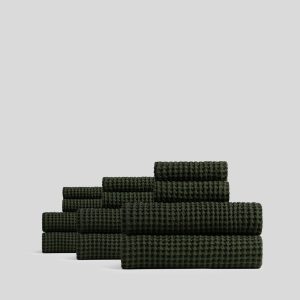 6+6 Waffle Bath Bundle - Evergreen