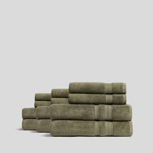 6+6 Classic Turkish Cotton Bath Bundle - Thyme