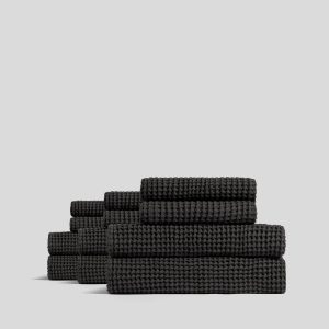 6+6 Waffle Bath Bundle - Onyx