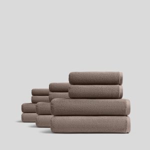 6+6 Organic Plush Bath Bundle - Warm Grey
