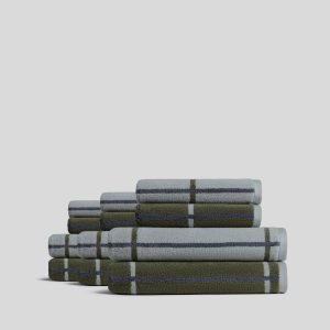 6+6 Organic Plush Bath Bundle - Thyme Windowpane