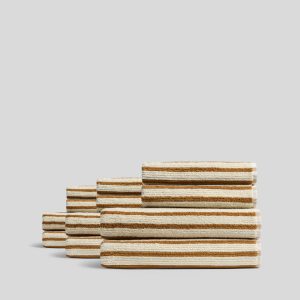 6+6 Organic Resort Stripe Bath Bundle - Butter with Honey