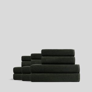 6+6 Soft Rib Bath Bundle - Evergreen