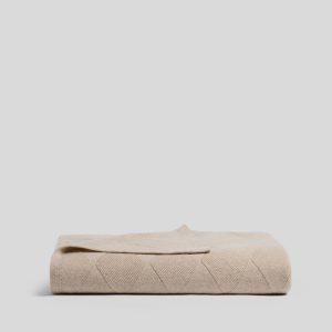 Basketweave Merino Throw - FINAL SALE (Natural)