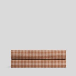 Brushed Cotton Fitted Sheet (Adobe Check)
