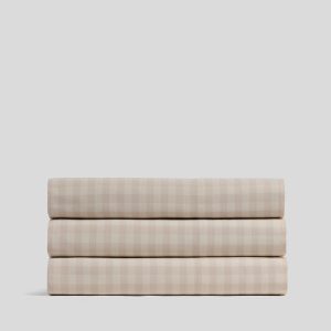 Brushed Cotton Top Sheet (Bone Check)