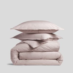 Brushed Cotton Duvet Cover Set - Blush K/CK