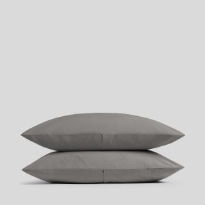 Brushed Cotton Pillowcase Set (Pebble)