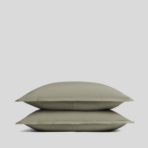Brushed Cotton Sham Set (Moss)