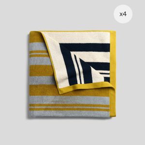 4x Casita Beach Towel Bundle - Citron and Sky