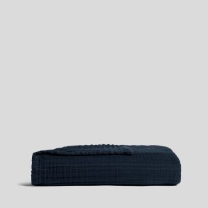 Cloud Linen Gauze Throw (Ink)