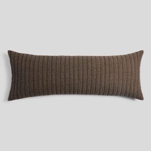 Garment Dyed Channel Body Pillow Cover - FINAL SALE (Warm Grey)