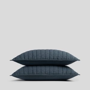 Garment Dyed Channel Sham Set - FINAL SALE (Dusk)