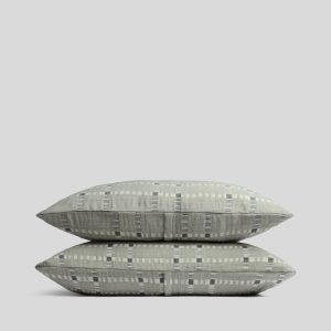 Grid Cotton Wool Sham Set - FINAL SALE (Moss)