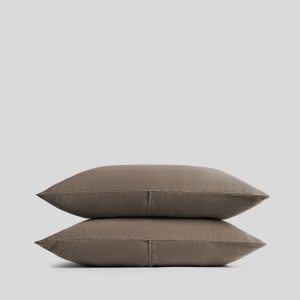 Linen Tencel Pillowcase Set (Warm Grey)