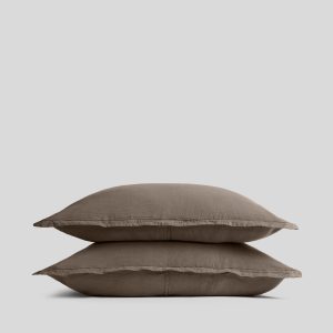 Linen Tencel Sham Set (Warm Grey)