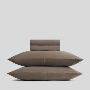 Linen Tencel Sheet Set - Warm Grey F/Q