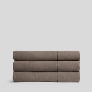 Linen Tencel Top Sheet (Warm Grey)