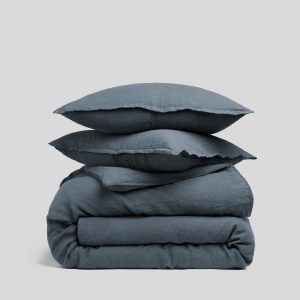 Linen Duvet Cover Set - Dusk K/CK