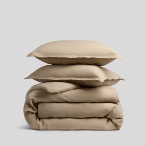 Linen Duvet Cover Set - Toast F/Q