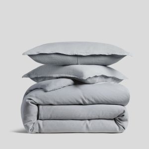 Linen Duvet Cover Set - Sky F/Q
