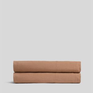 Linen Fitted Sheet (Adobe)
