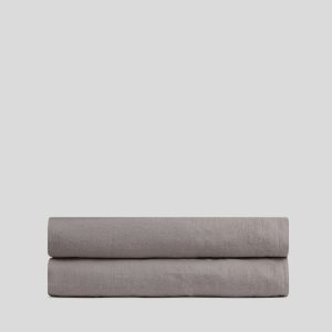 Linen Fitted Sheet (Pebble)