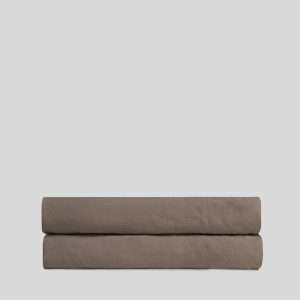 Linen Fitted Sheet (Warm Grey)