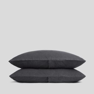Linen Pillowcase Set - FINAL SALE (Coal)