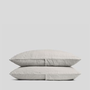 Linen Pillowcase Set (Dove)