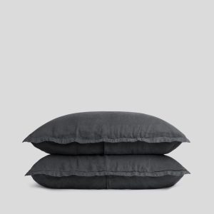 Linen Sham Set - FINAL SALE (Coal)